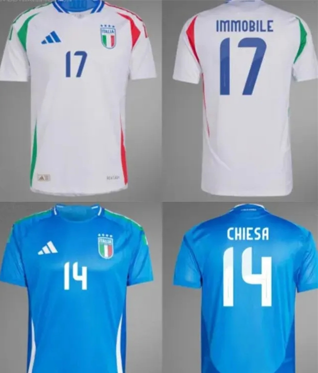 2024 Italy European Cup Away Player Version Soccer Jersey