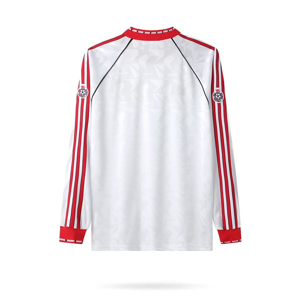 1991 Man Utd UCL Version Long sleeves Retro Soccer Jersey