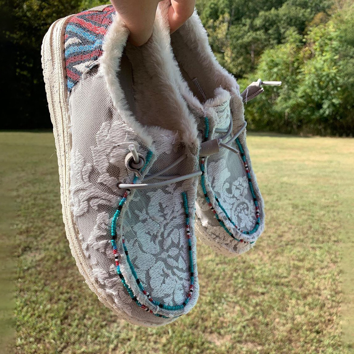 Women's Shoes Lacy Beaded