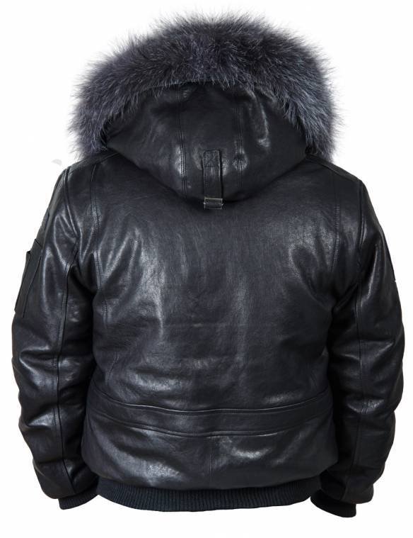TOGO LEATHER PARKA BLACK