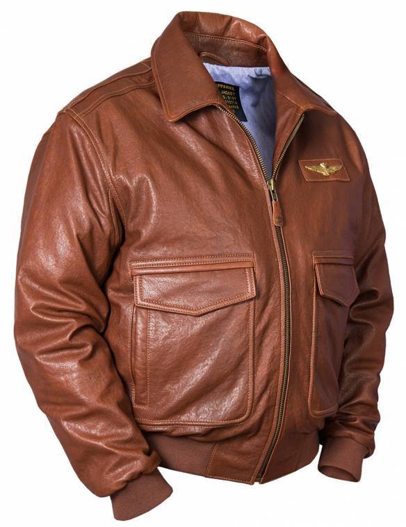 ITALIAN NAVY AIR FORCE FLIGHT LEATHER JACKET COGNAC
