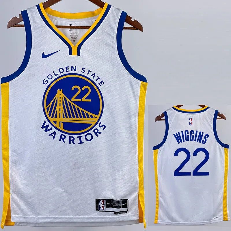 22-23 WARRIORS WIGGINS #22 White Top Quality Hot Pressing NBA Jersey