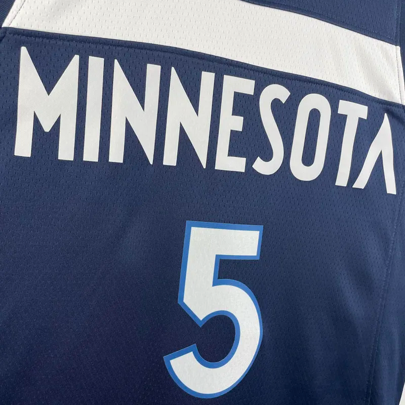 22-23 Timberwolves EDWAROS #5 Blue Top Quality Hot Pressing NBA Jersey
