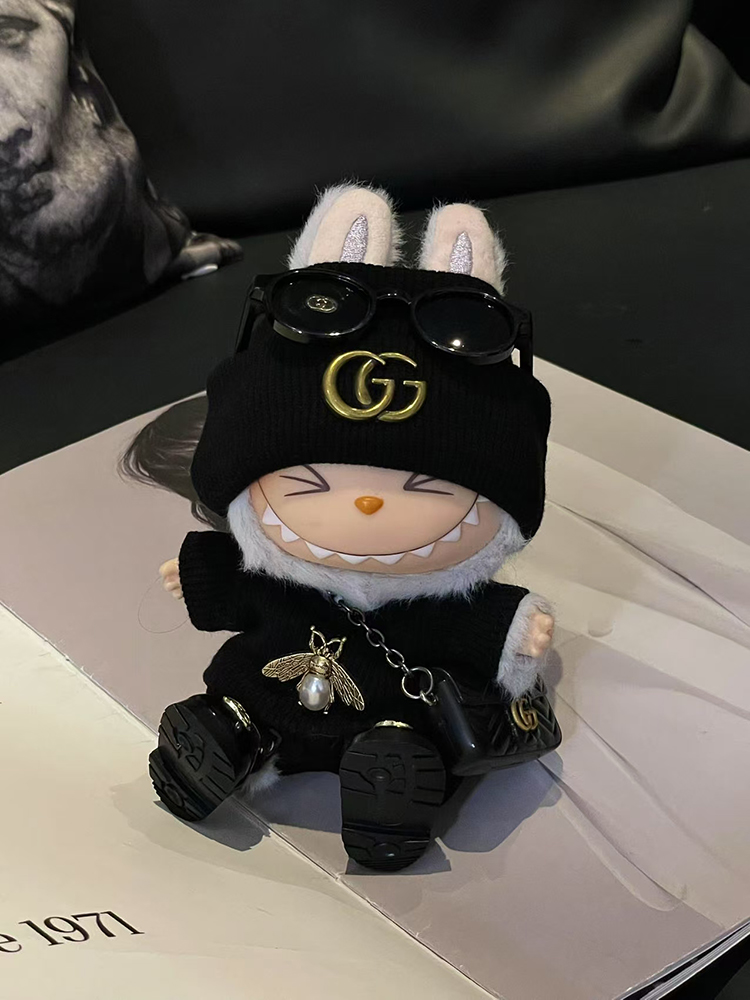 LABUBU Clothes Gucci Cool Knit Cap & Sweater Set