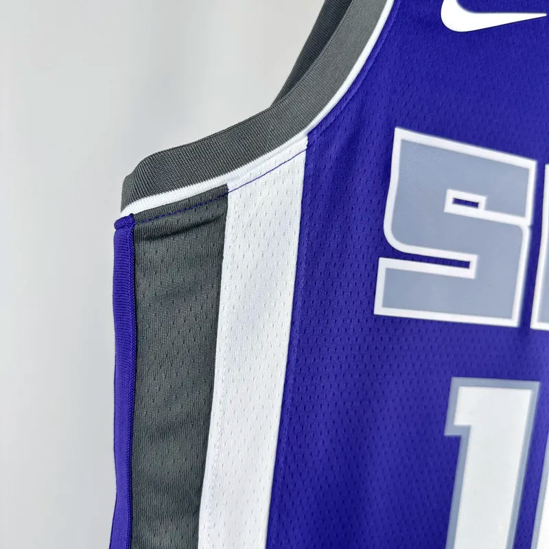 22-23 KINGS SABONIS #10 Purple Away Top Quality Hot Pressing NBA Jersey(V领）