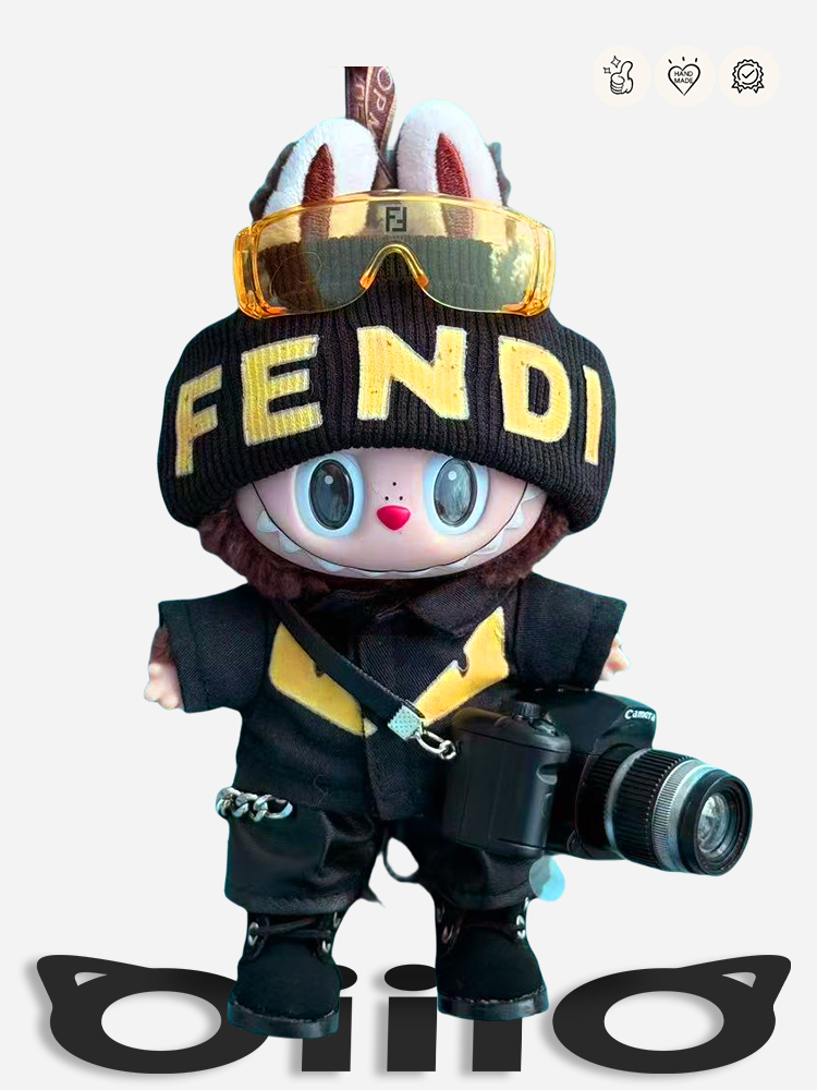 Labubu Clothes FENDI Streetwear Camera Outfit