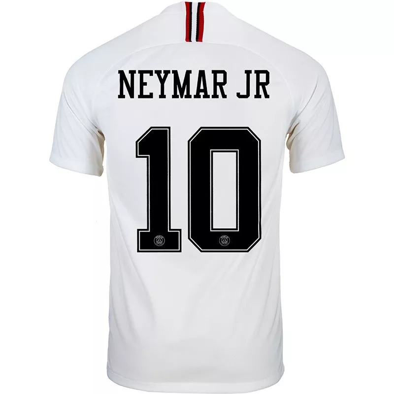 2018-2019 PSG Paris Jordan White Long Sleeve Retro Soccer Jersey