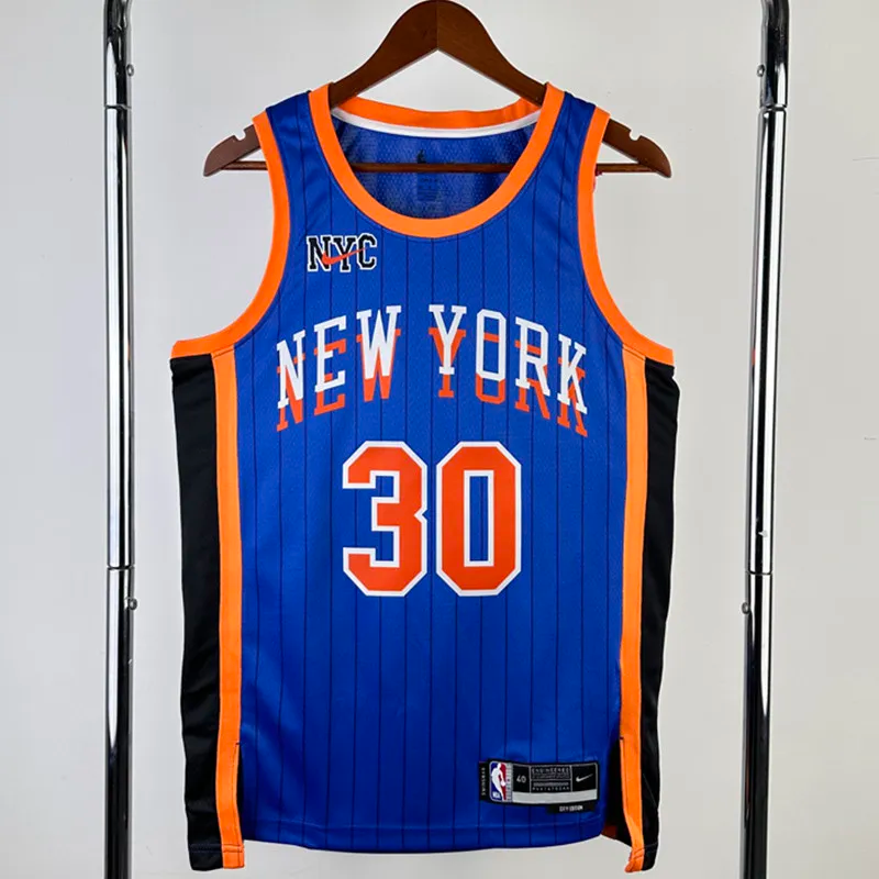 23-24 KNICKS RANDLE #30 Blue City Edition Top Quality Hot Pressing NBA Jersey