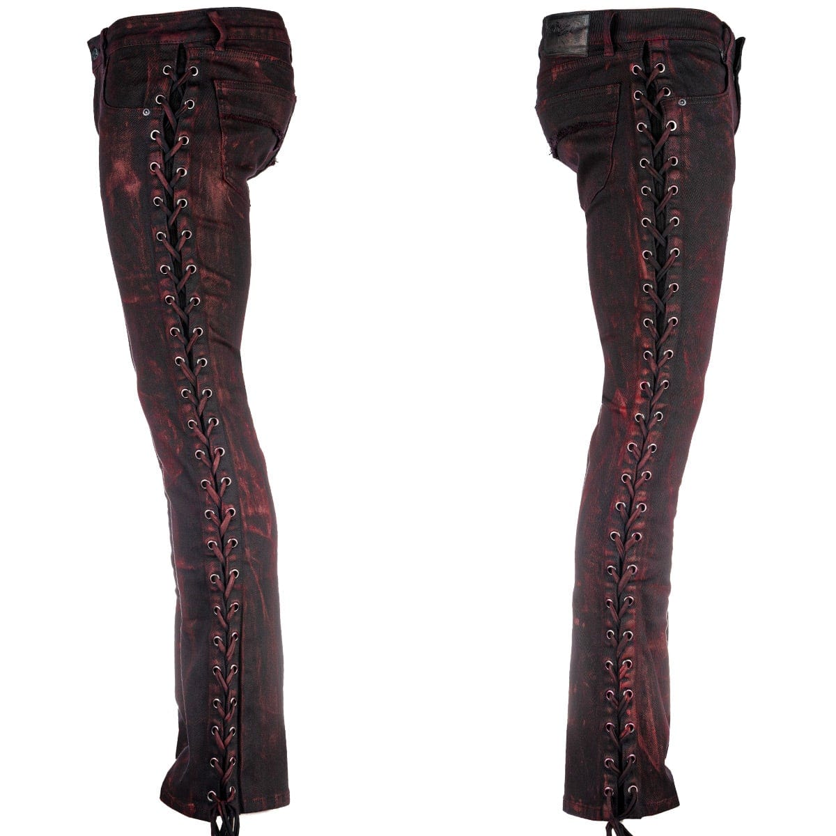 Crimson Side Laced Alloy Wash Pants