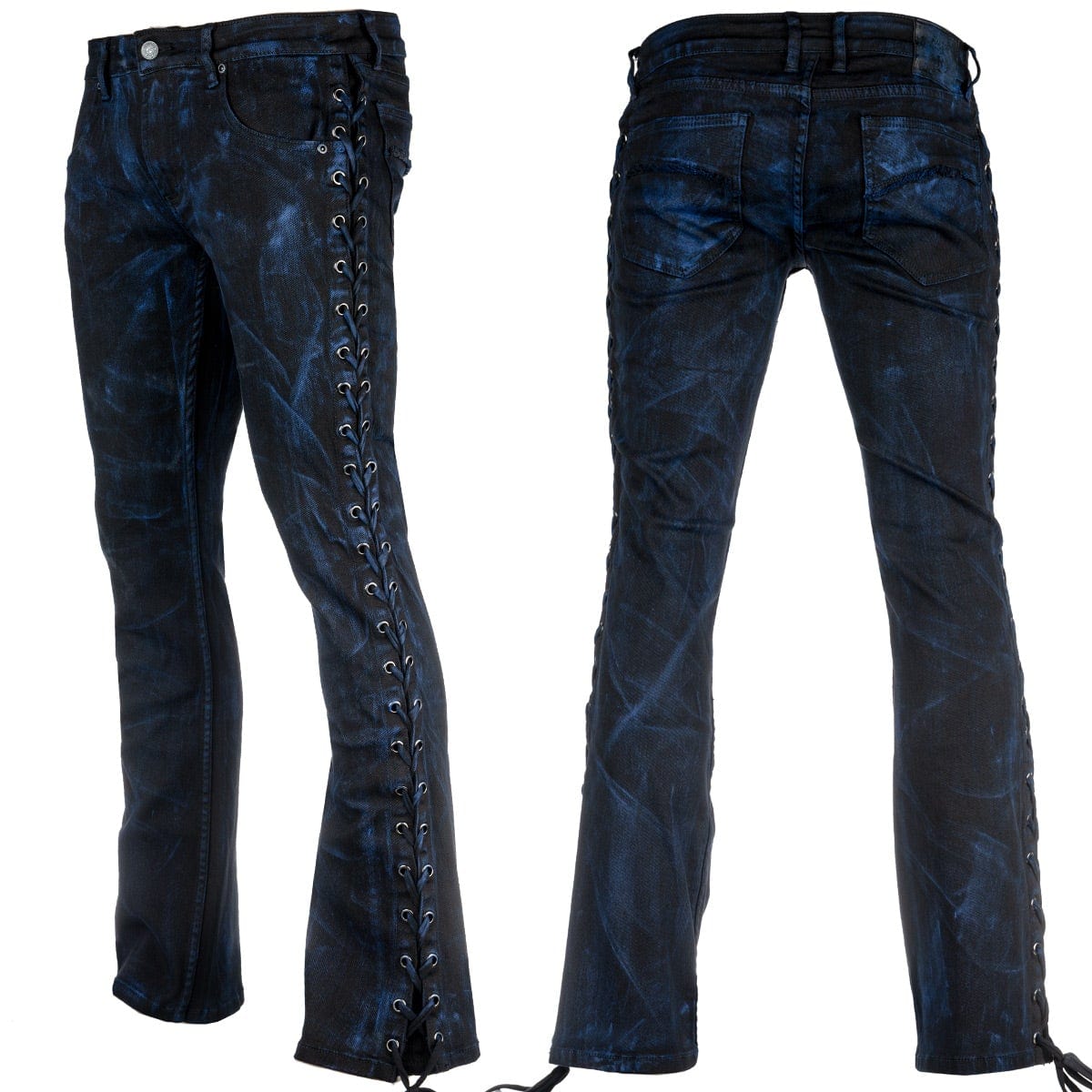 Sidelaced Cobalt Alloy Wash Pants