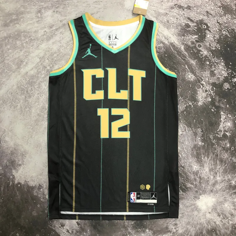 22-23 HORNETS OUBRE JR. #12 Black City Edition Top Quality Hot Pressing NBA Jersey