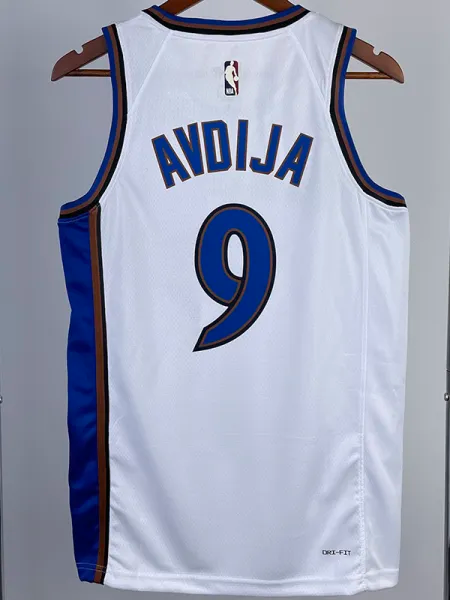 22-23 Wizards AVDIJA #9 White Top Quality Hot Pressing NBA Jersey (Retro Logo)