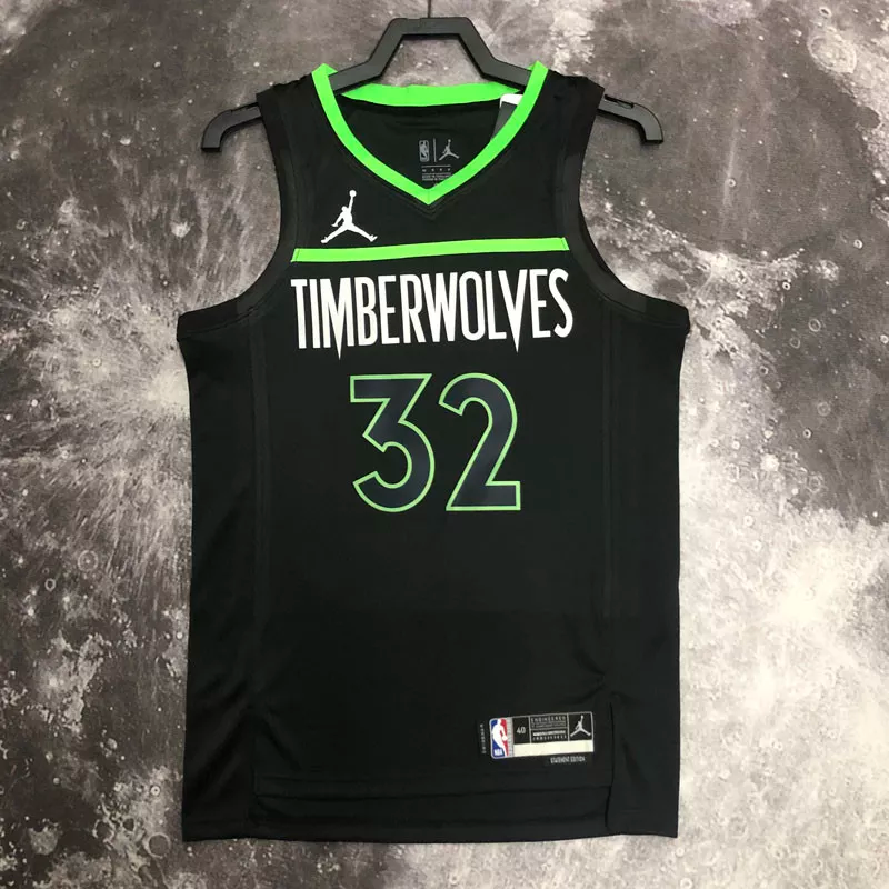 22-23 TIMBERWOLVES TOWNS #32 Black Top Quality Hot Pressing NBA Jersey (Trapeze Edition)