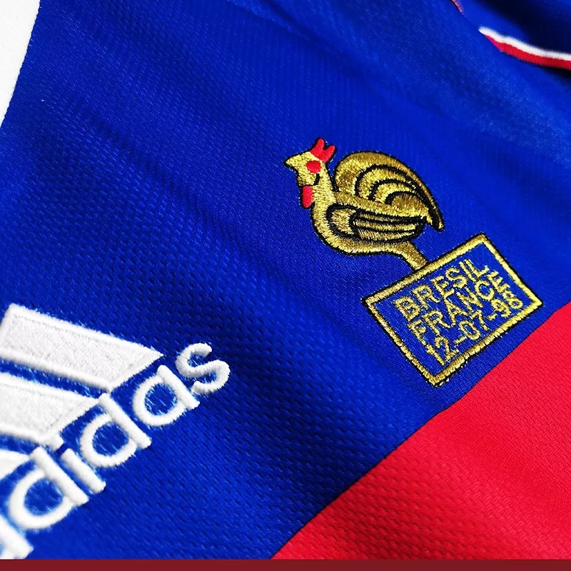 1998 ZIDANE #10 France Home Blue Retro Soccer Jersey