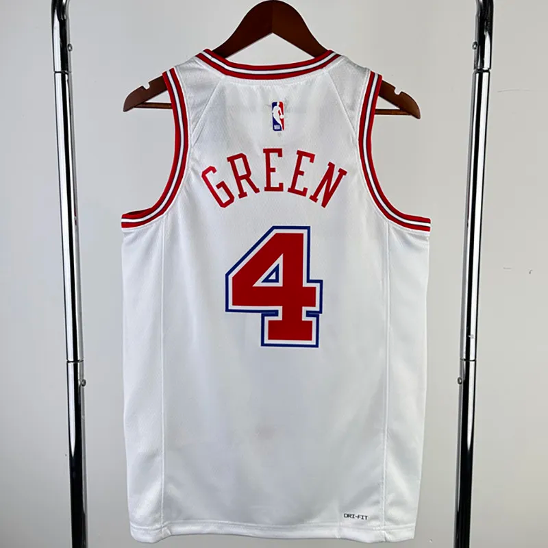 23-24 ROCKETS GREEN #4 White City Edition Home Top Quality Hot Pressing NBA Jersey