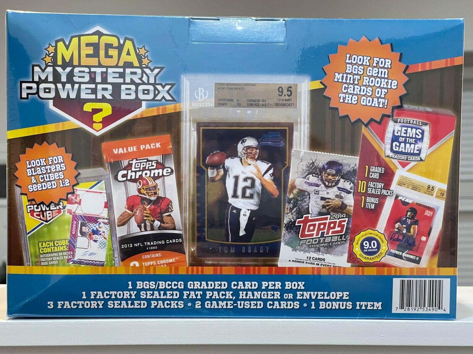 NFL Football Mega Mystery Power Box Meijer MJ Holding Exclusive Factory Sealed