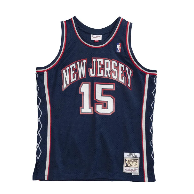 2006-07 NETS CARTER #15 Dark Blue Retro Top Quality Hot Pressing NBA Jersey