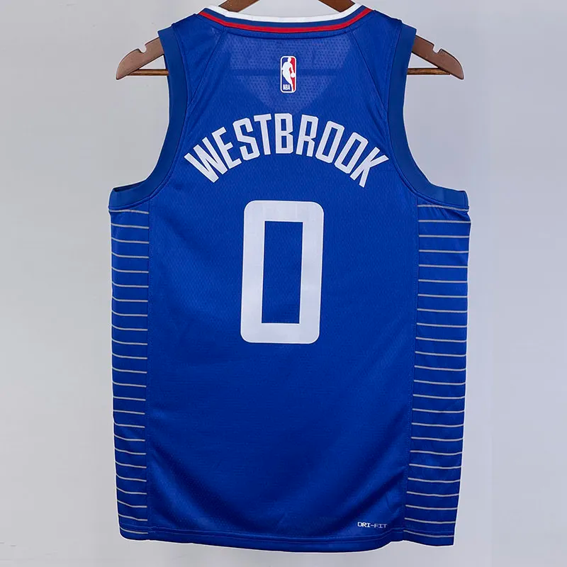 22-23 Clippers WESTBROOK #0 Blue Top Quality Hot Pressing NBA Jersey
