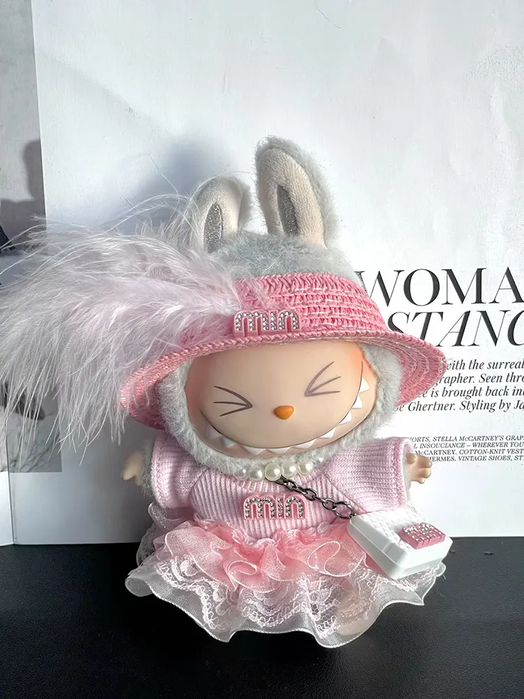 LABUBU Clothes Miu Miu Elegant Pink Outfit
