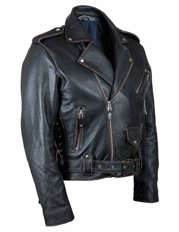 Skull Biker Leather Jacket embossed