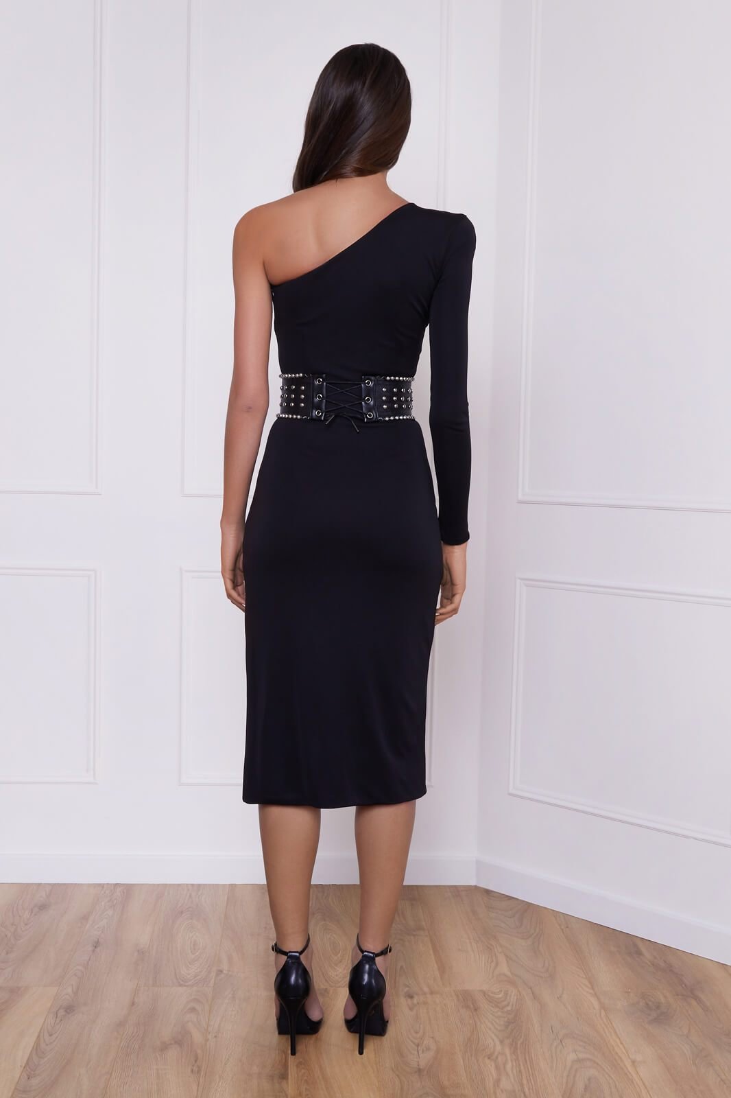 Mina Midi Black Dress