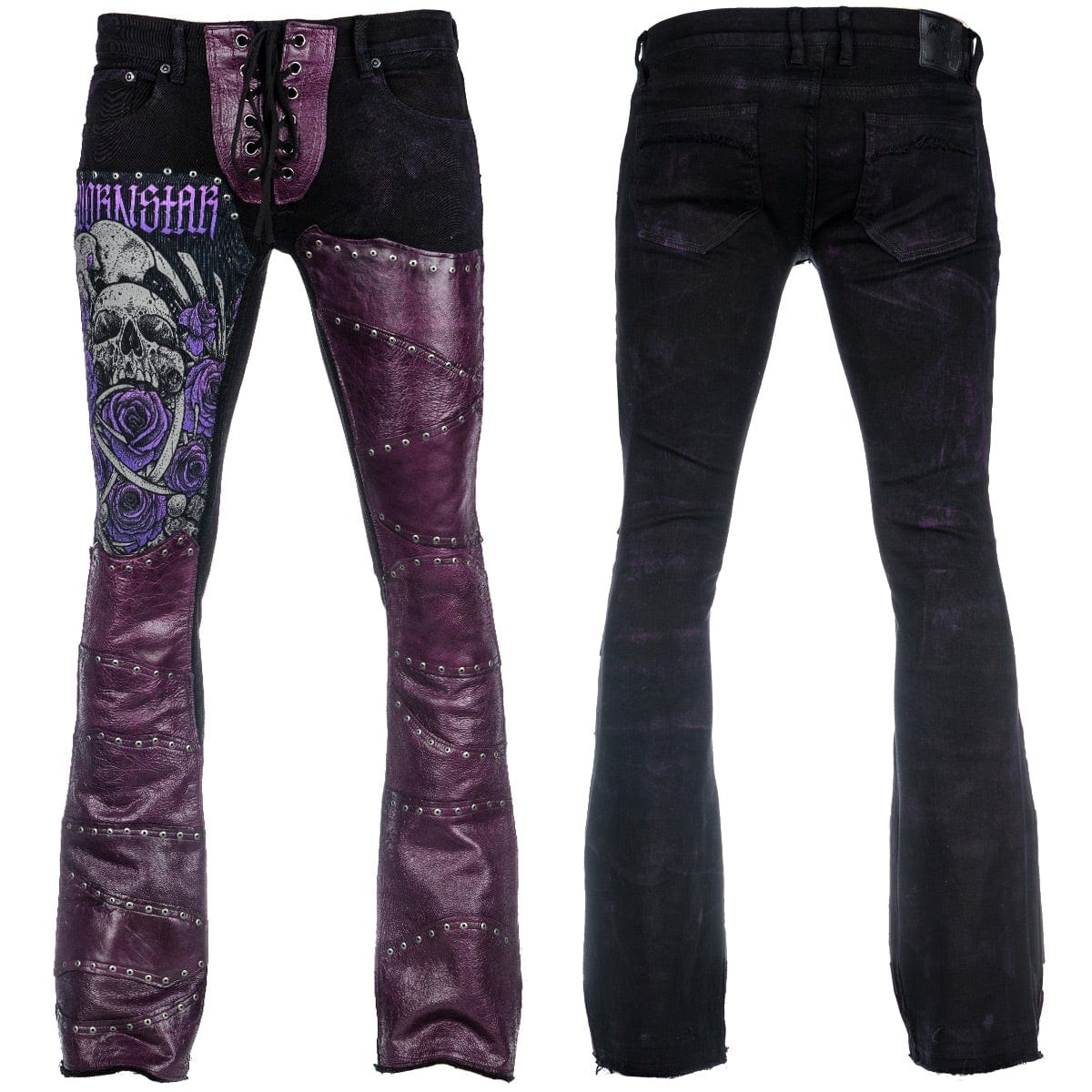 Heartbreaking Bones Purple Rocker Pants