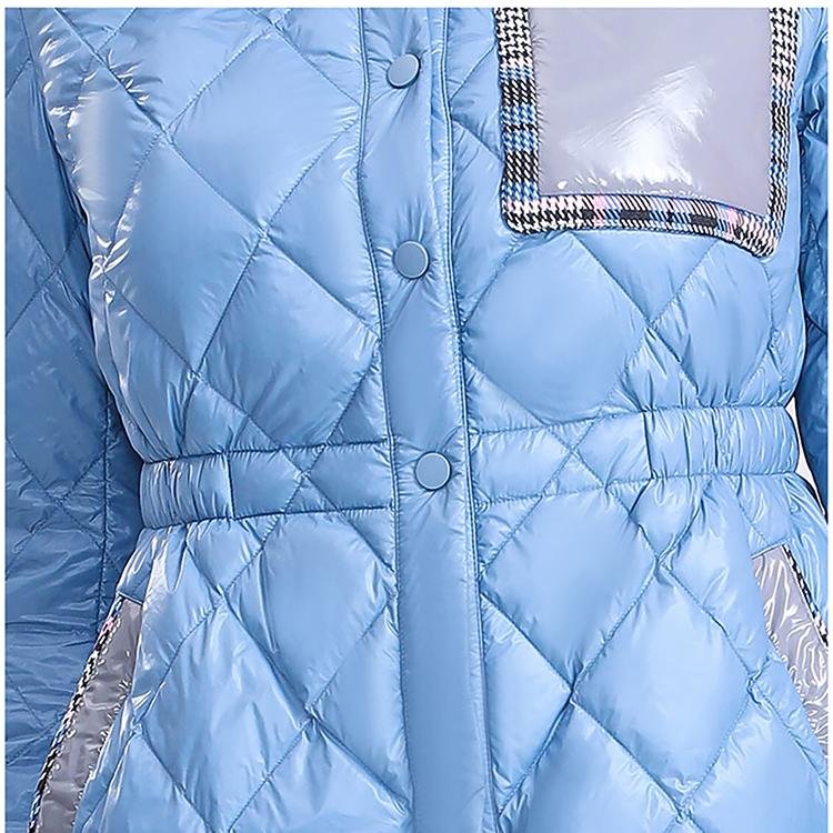 Longer Bright Blue Women's Down Jacket