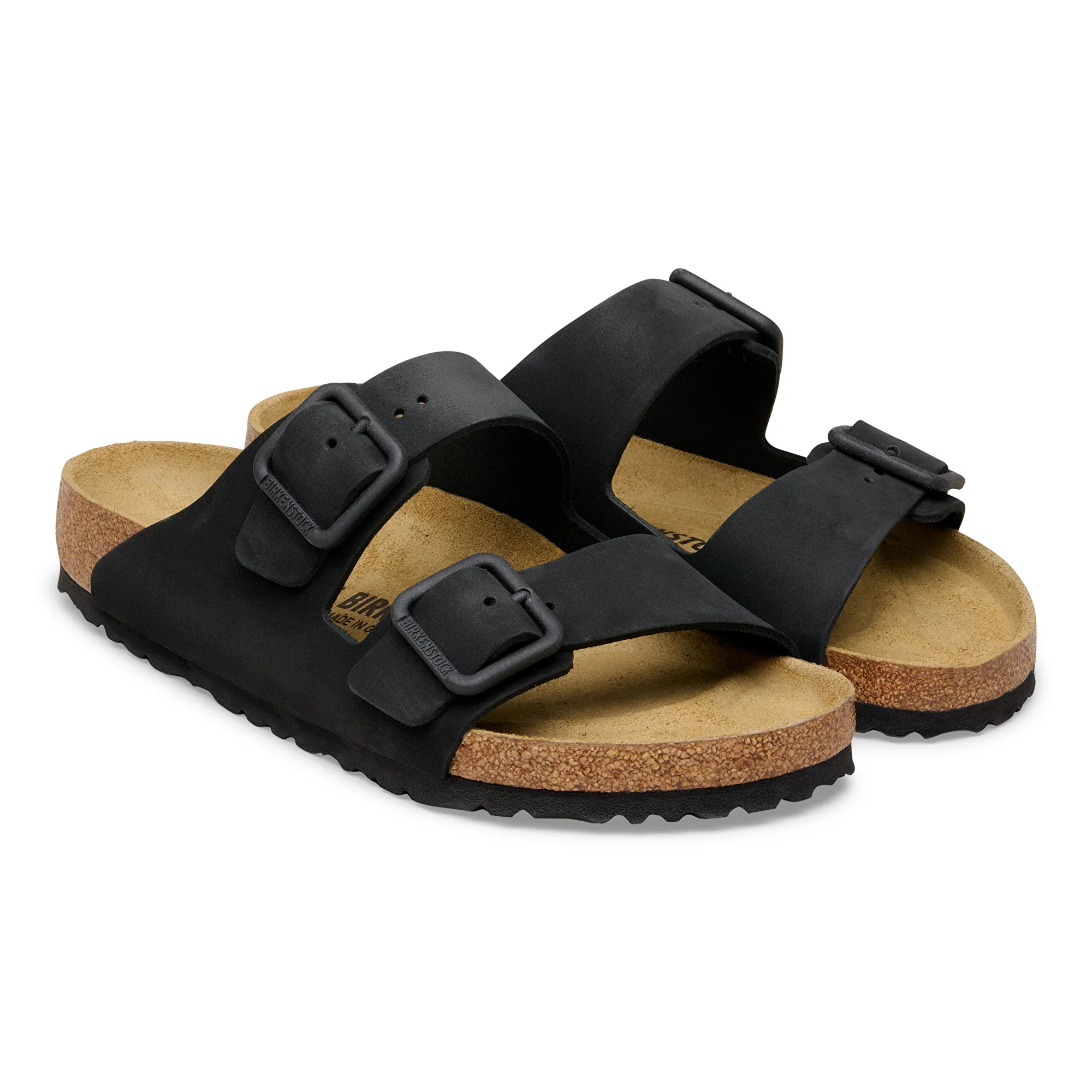 Arizona Wire Buckle Nubuk Leather Black - leoleo123123