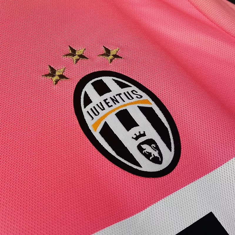 2015-2016 JUV Away Pink Retro Long Sleeve Soccer Jersey