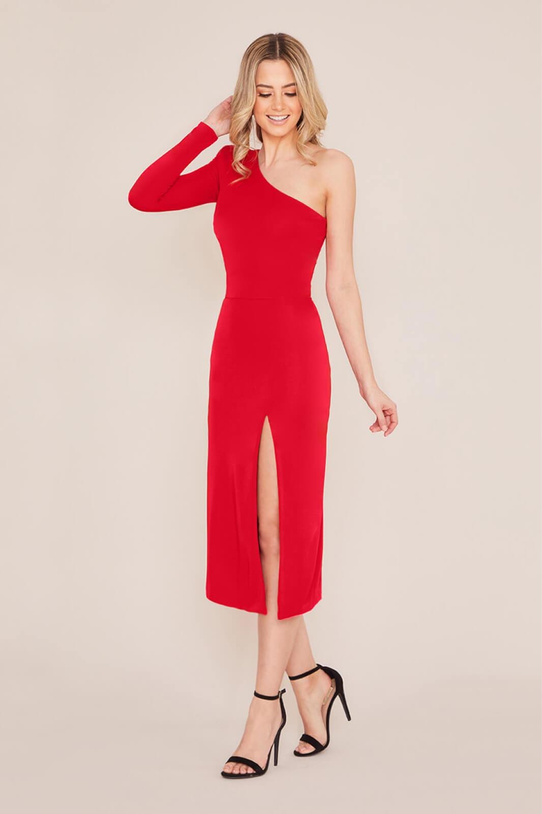 Mina Midi Red Dress