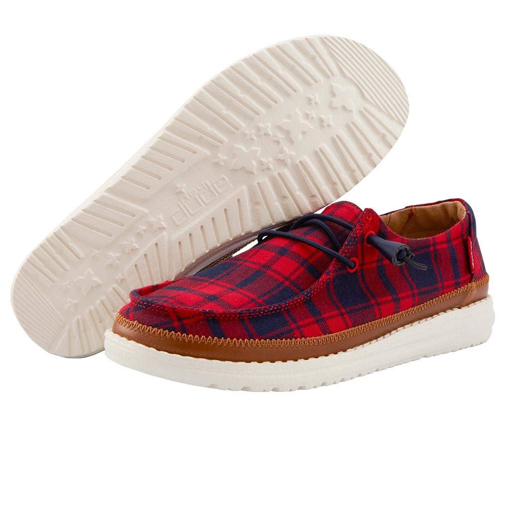 Women's Shoes Wendy Tartan Red