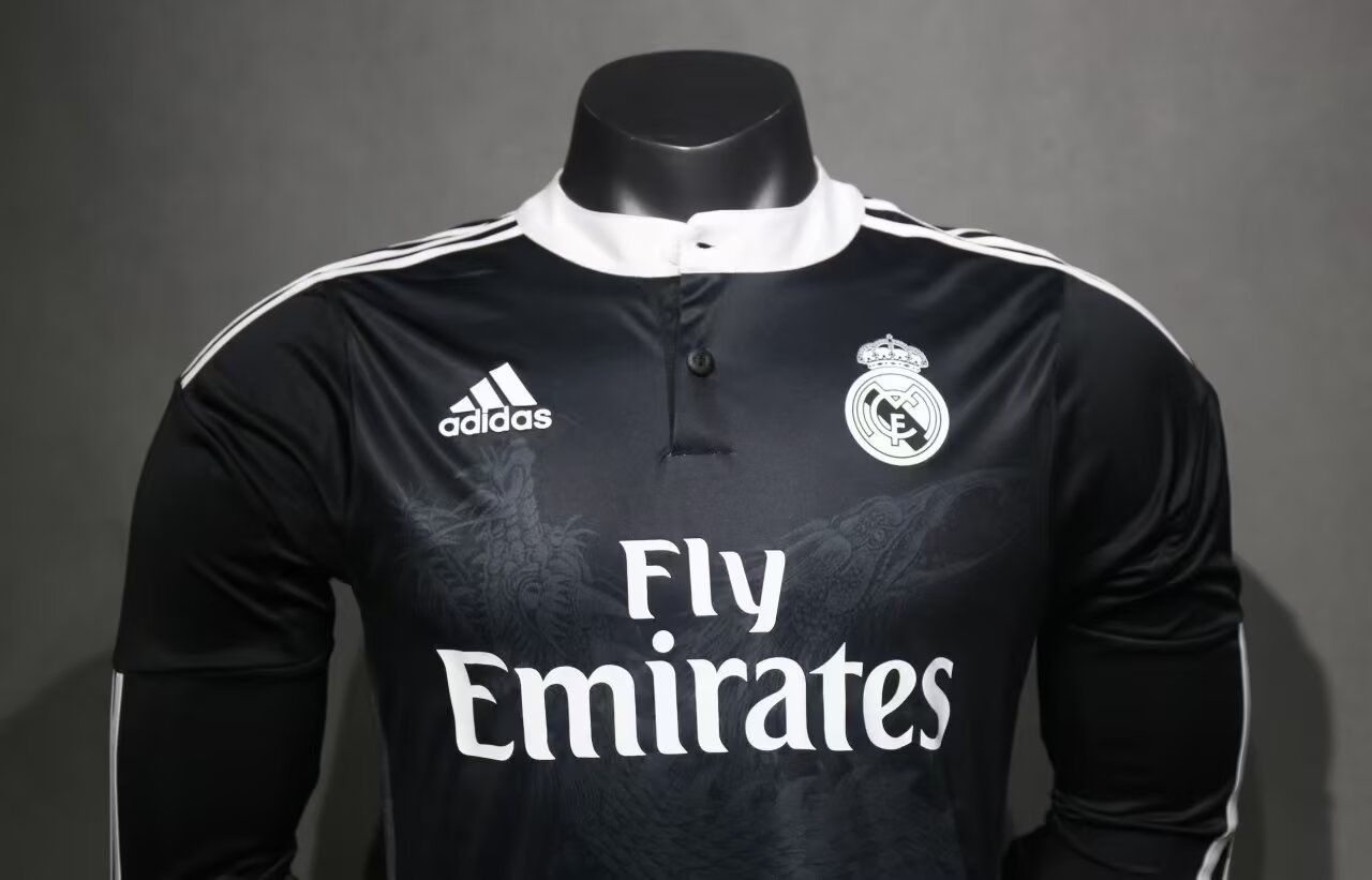 2014-2015 RMA Third Player Version Long Sleeve Retro Soccer Jersey 长袖球员