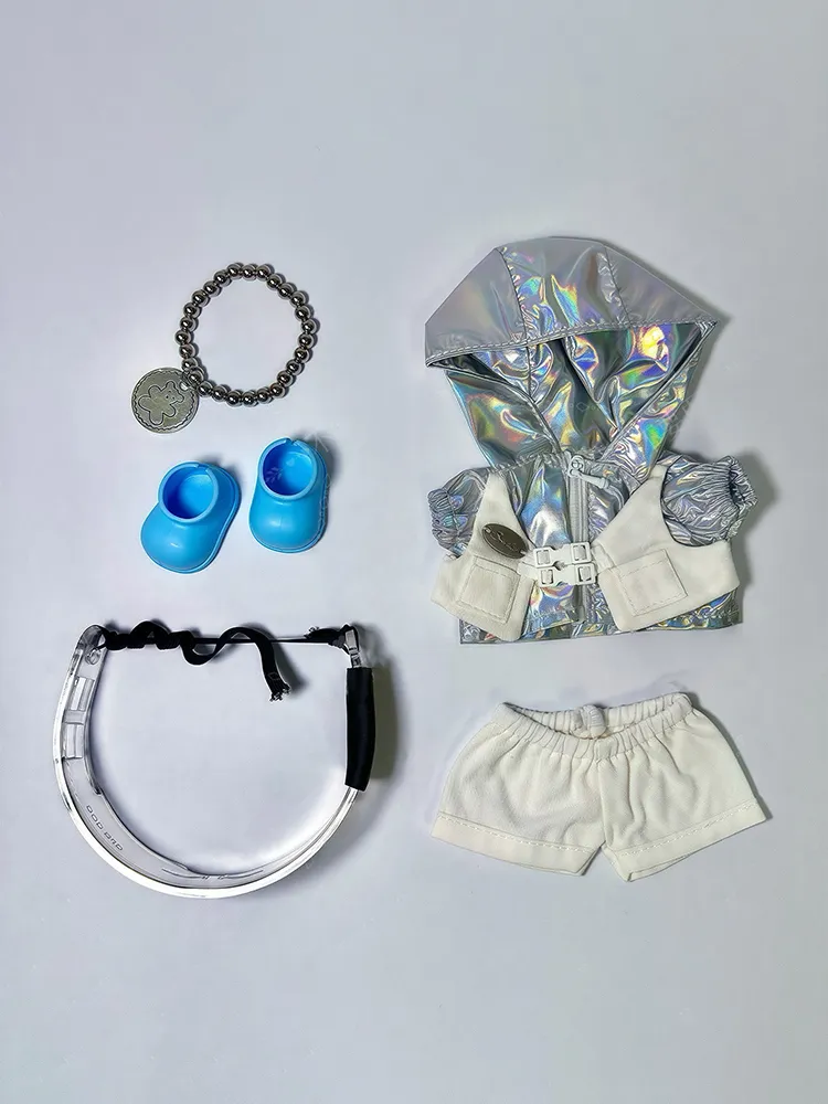 Labubu Clothes Futuristic Blue Stylish Vest Outfit