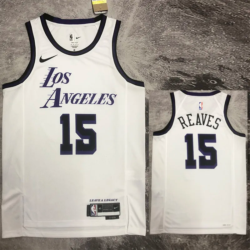 22-23 LAKERS REAVES #15 White City Edition Top Quality Hot Pressing NBA Jersey