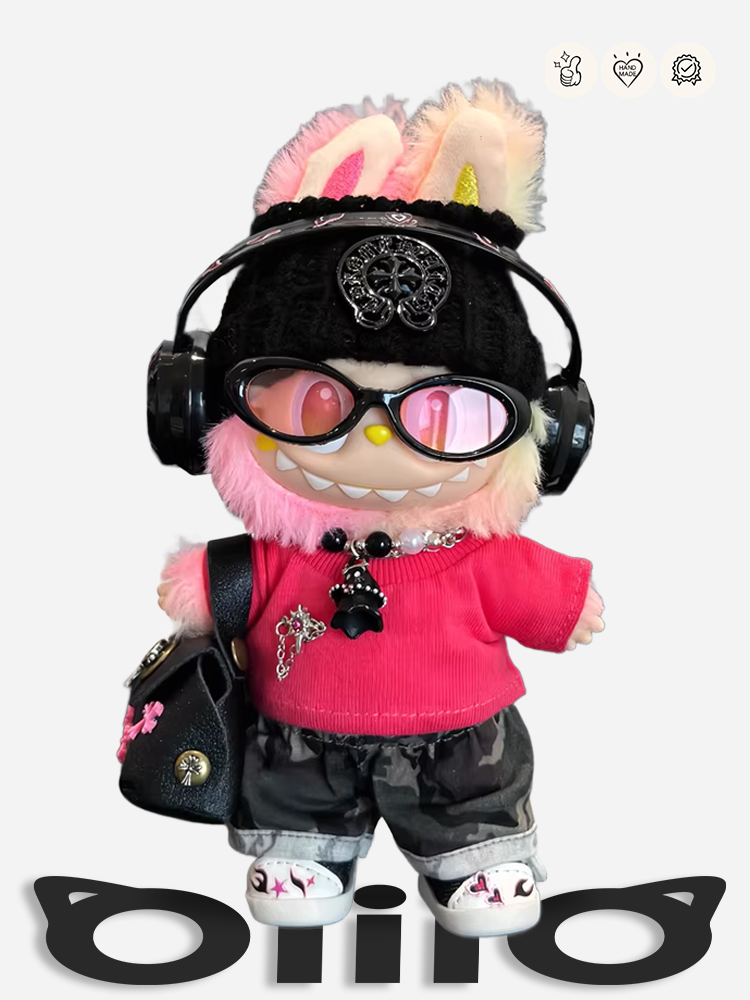 LABUBU CLOTHES ChromeHearts BlackRed Dancer