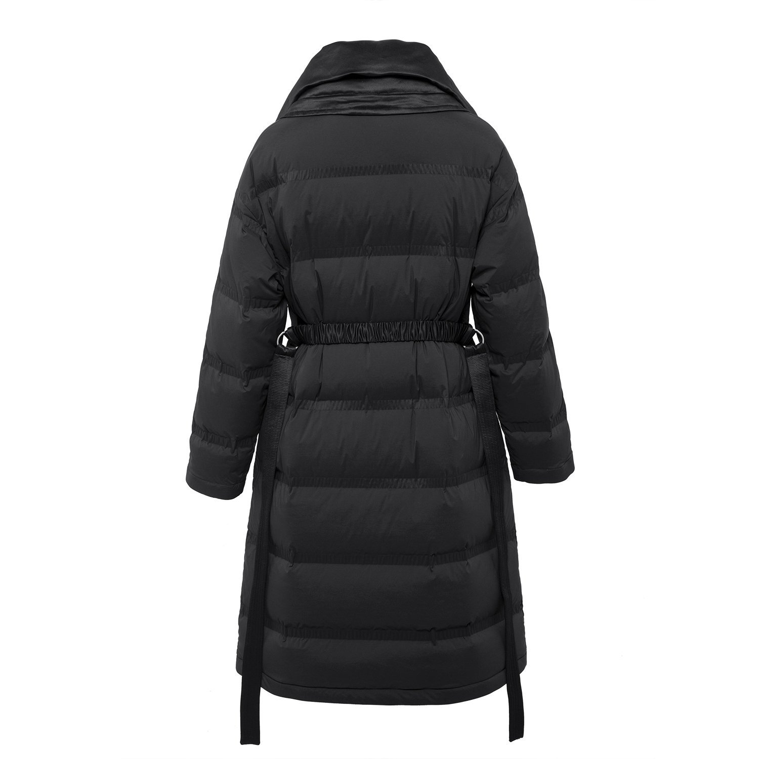 Longer Dark Blue Women's Down Jacket