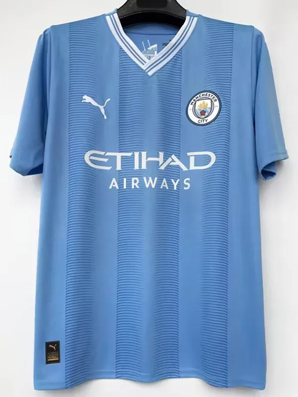23-24 Man City Home 1:1 Fans Soccer Jersey