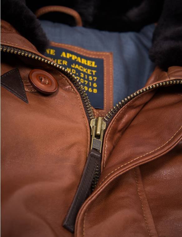 TOGO LEATHER PARKA COGNAC
