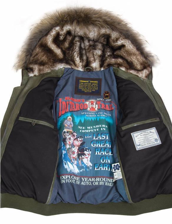 TOGO LEATHER PARKA OLIVE