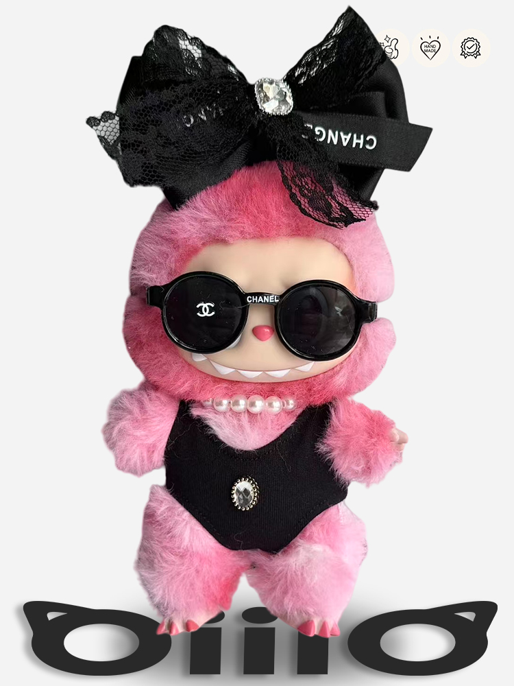 LABUBU Clothes Chanel Chic Bow - adorned Pink Outfit
