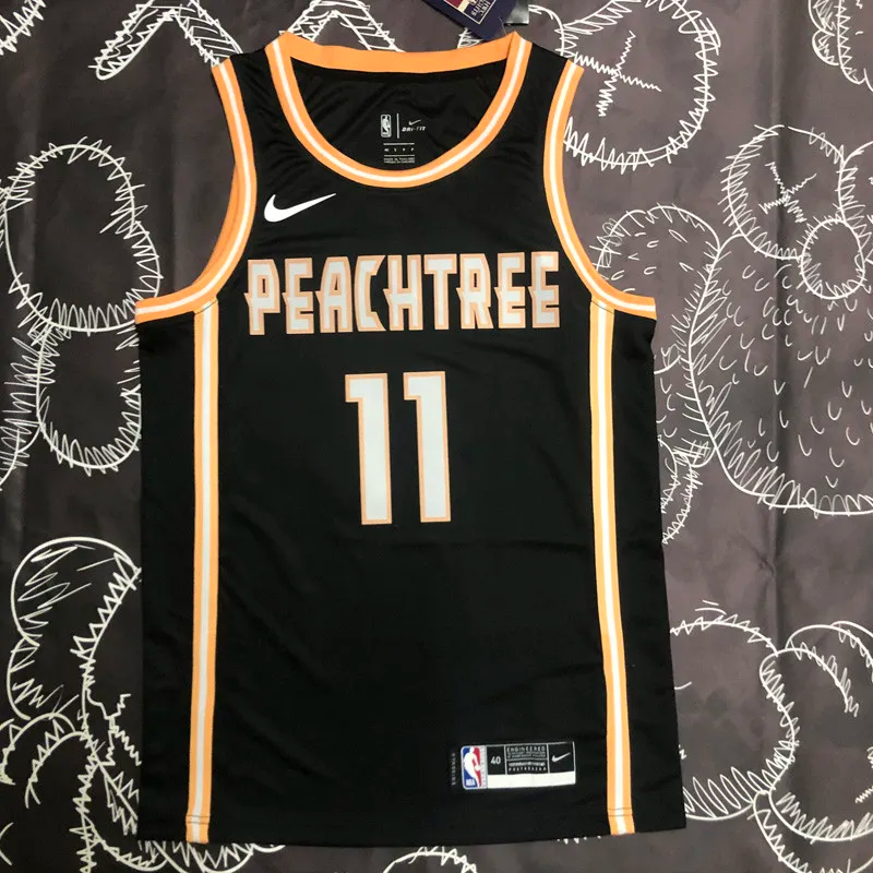 HAWKS YOUNG #11 Black Top Quality Hot Pressing NBA Jersey