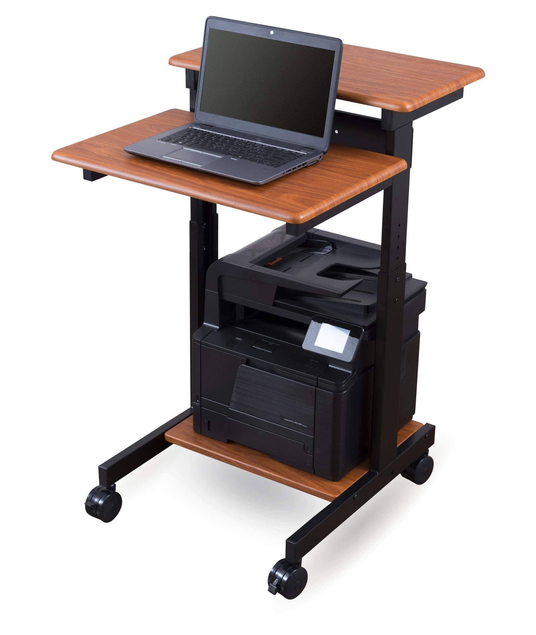 Stand Up Desk Store Rolling Adjustable Height Two Tier Standing Desk ...