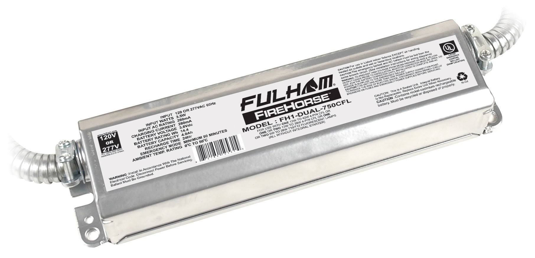 Fulham FH1DUAL750CFL Firehorse Fluorescent Emergency Ballast HSZ1s