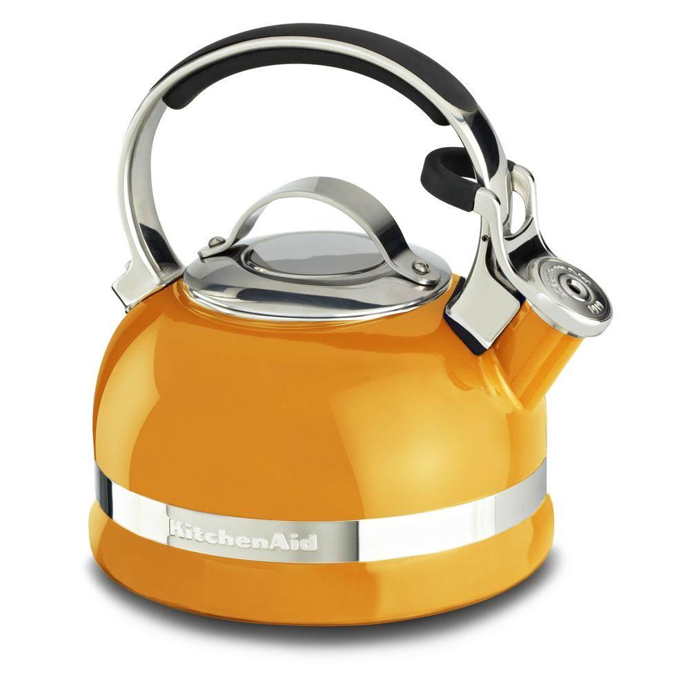 KitchenAid Mandarin Orange 2 Quart Kettle with Full Stainless Steel
