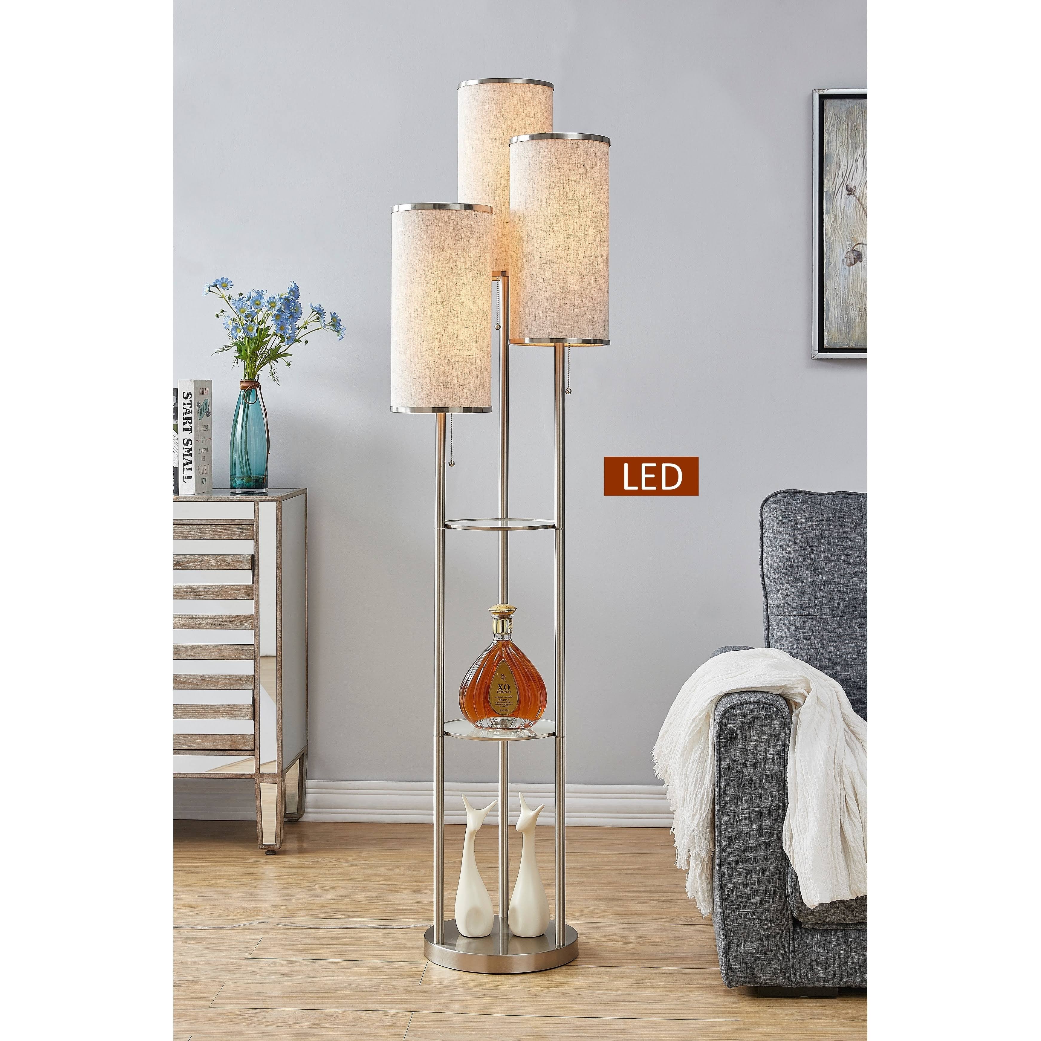 Carson Carrington Ingeback LED Tri-Light Shelf Floor Lamp - HSZ-1-s