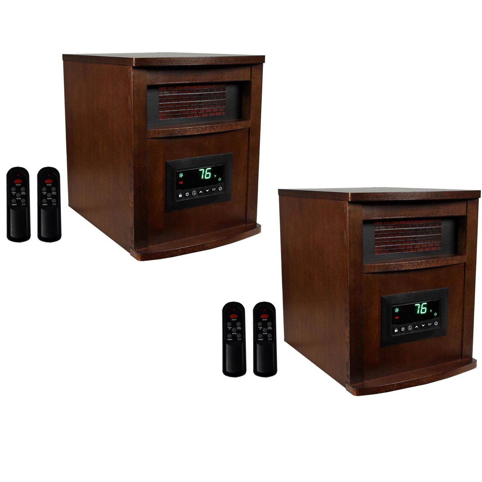 2 Lifesmart 6 Element 1800 Sq ft Portable Infrared Quartz Electric