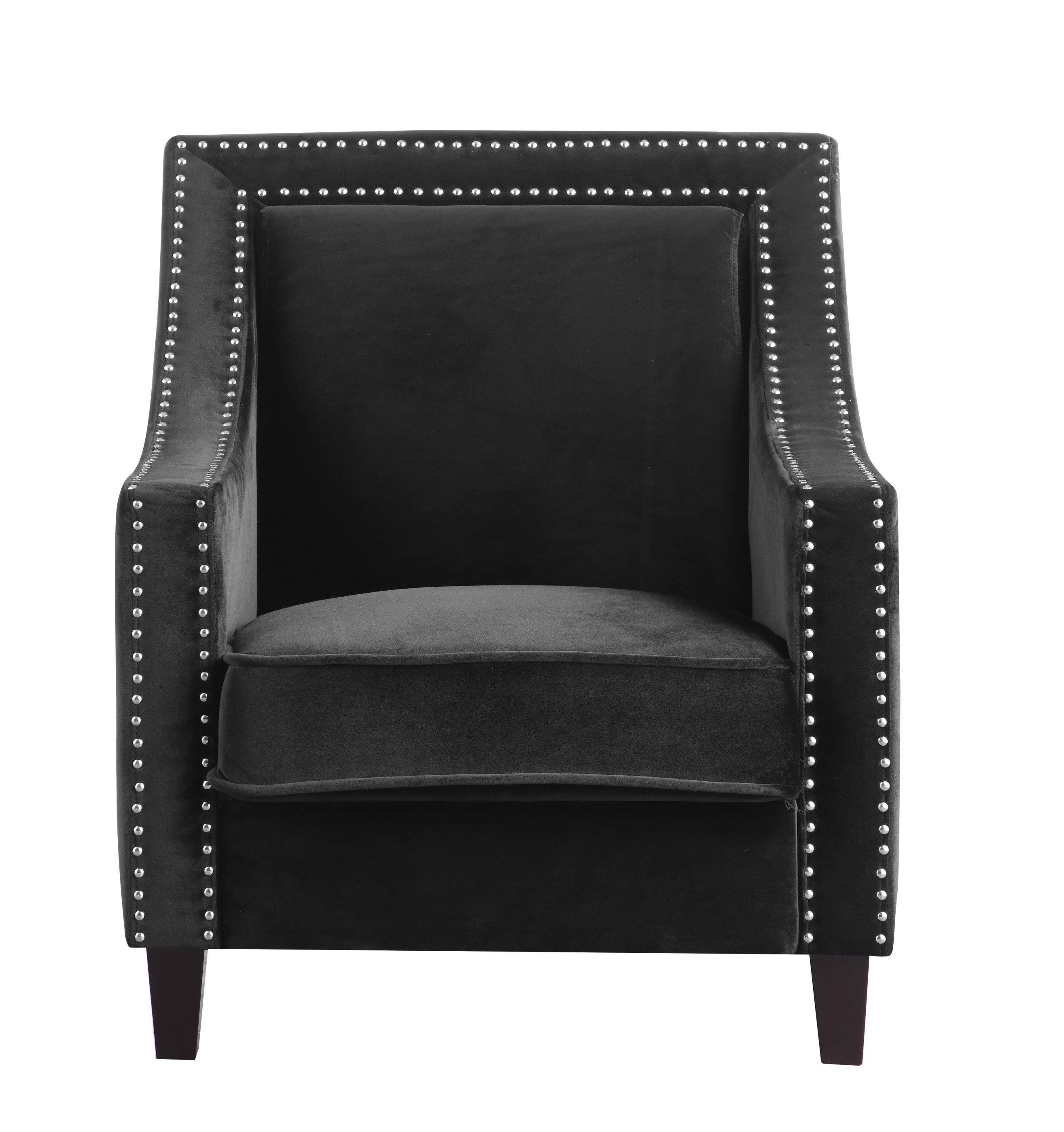 Chic Home Camren Accent Club Chair Velvet Upholstered Swoop Arm Silver ...