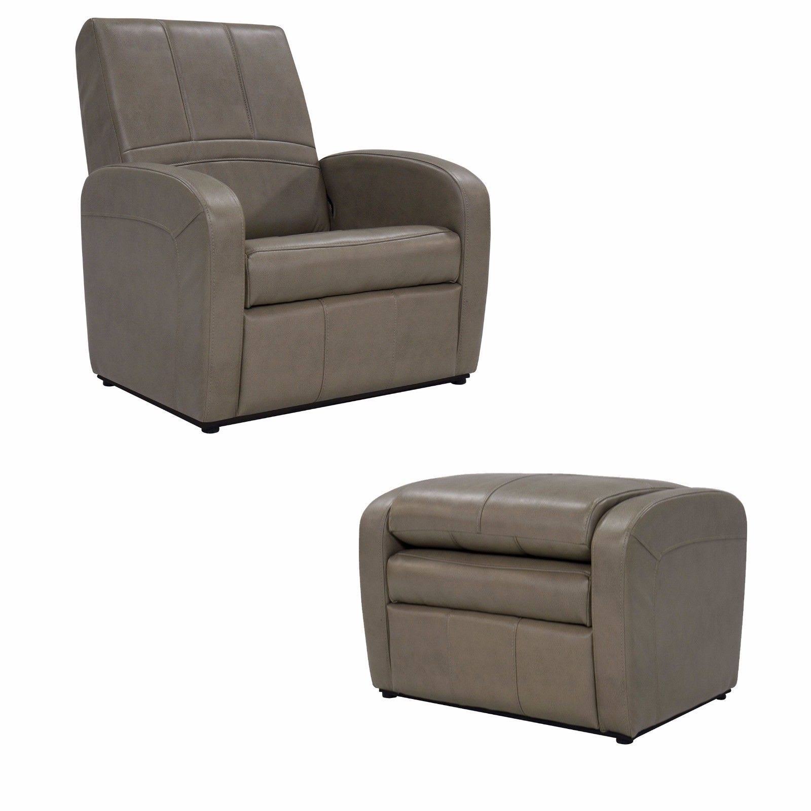 RecPro Charles RV Gaming Chair Ottoman w/ Storage Putty HSZ1s