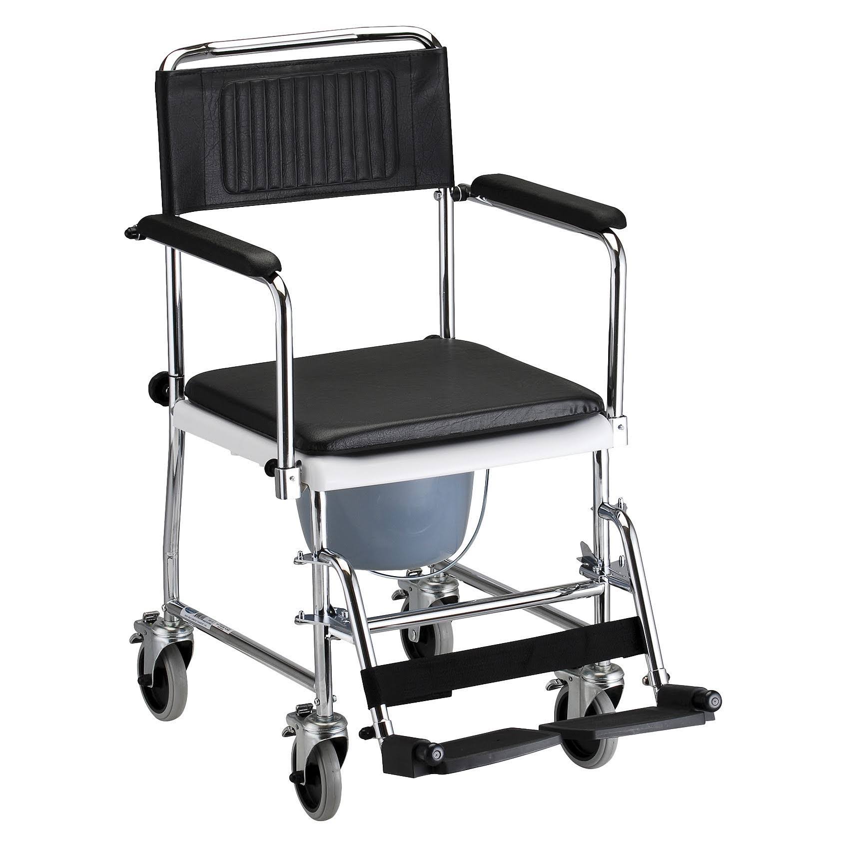 Nova Medical Products 8805 Drop Arm Transport Chair Commode, Black