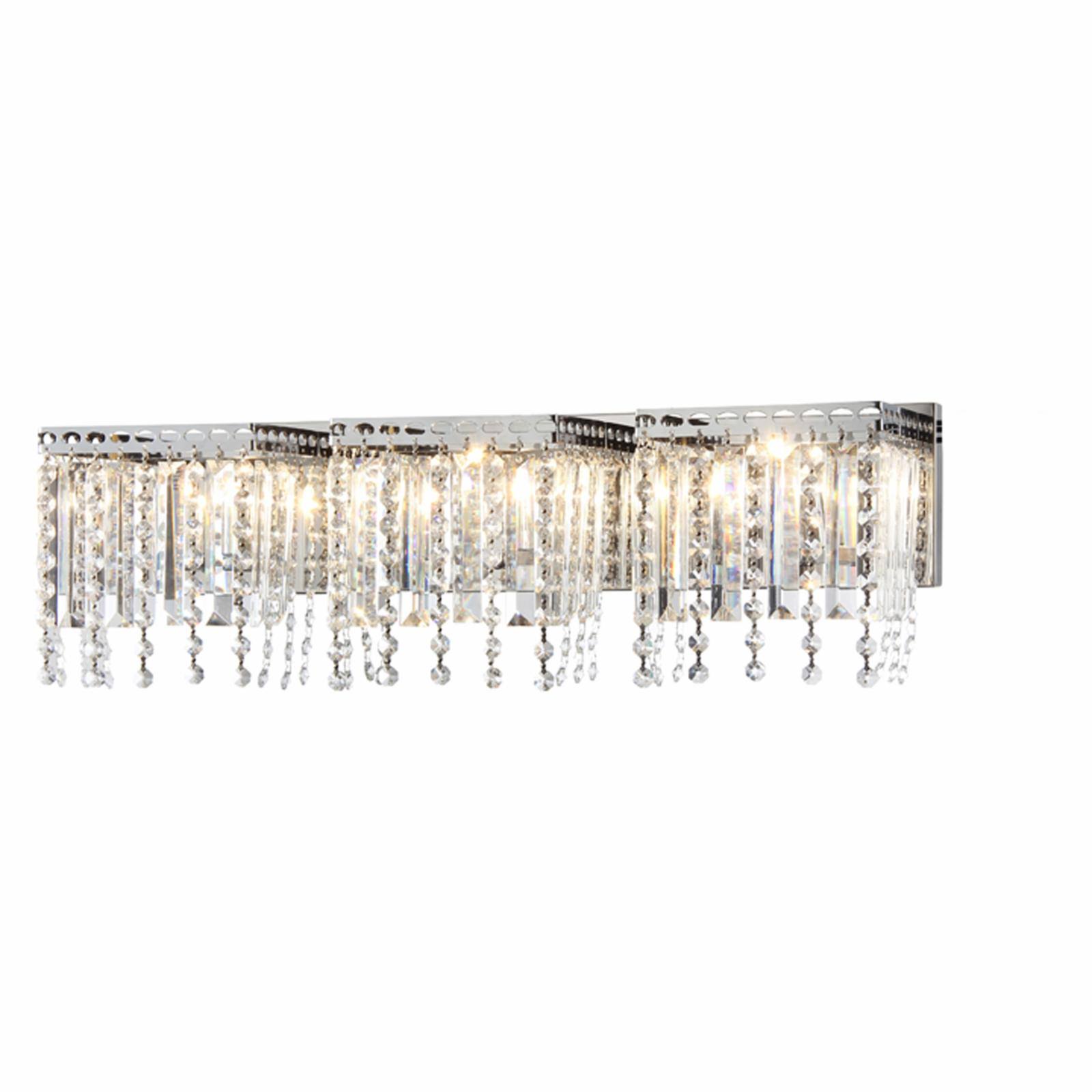 Fatima 3Light Chrome 26inch Crystal Wall Lamp HSZ1s